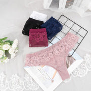 Pack (of 3) Women Floral Lace Thong Underwear